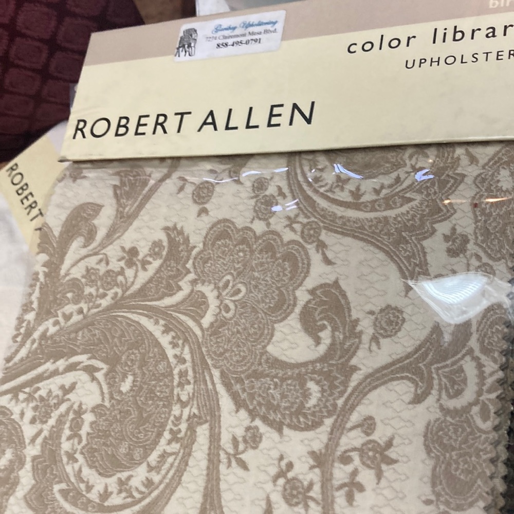 COPY - Robert Allen Upholstery Fabric Sample Book Color library  BIRCH